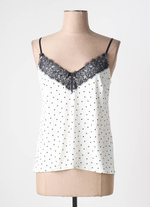 Top/caraco țesătură jersey alb ANTIGEL femme