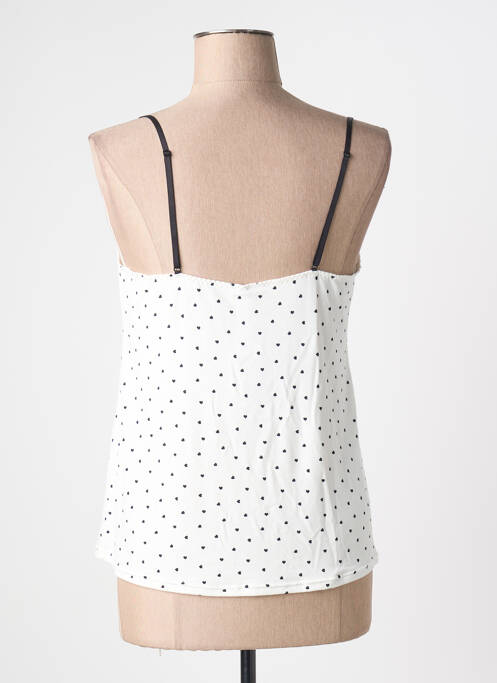 Top/caraco țesătură jersey alb ANTIGEL femme