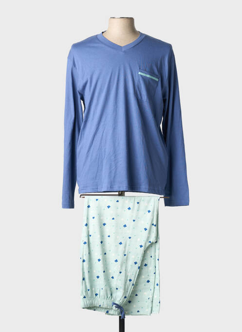 Pijama guler rotund albastru CHRISTIAN CANE homme