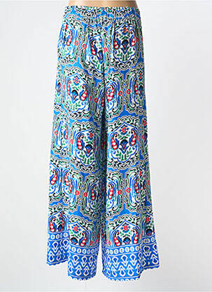 Pantalon larg țesătură poplin mărime normală albastru MOLLY BRACKEN femeie