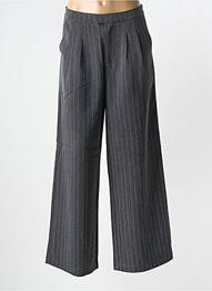 Pantalon larg închidere cu fermoar sub clapetă cu cârlig mărime normală gri LILI SIDONIO femeie