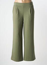 Pantalon larg țesătură poplin mărime normală verde B.YOUNG femeie