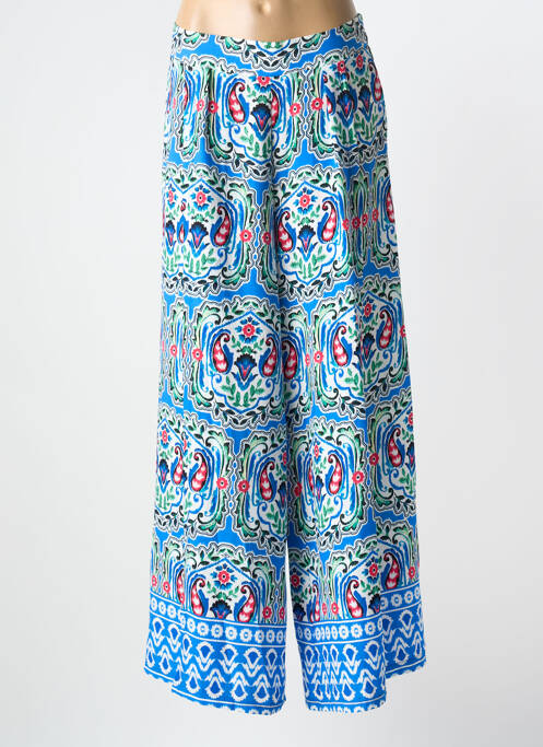 Pantalon larg țesătură poplin mărime normală albastru MOLLY BRACKEN femme