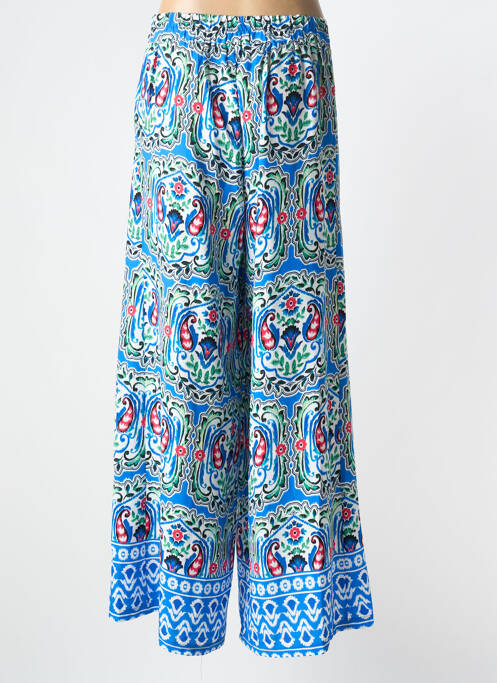 Pantalon larg țesătură poplin mărime normală albastru MOLLY BRACKEN femme