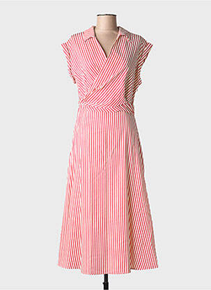 Rochie midi țesătură crep mâneci scurte roșu SALSA femme