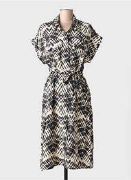 Rochie midi mâneci scurte mâneci scurte negru MOLLY BRACKEN femme