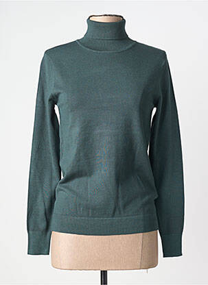 Pulover cu guler înalt elasticitate mâneci lungi verde B.YOUNG femeie