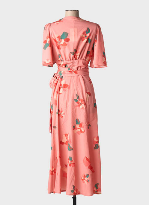 Rochie lungă mâneci scurte mâneci scurte roz JANE WOOD femme