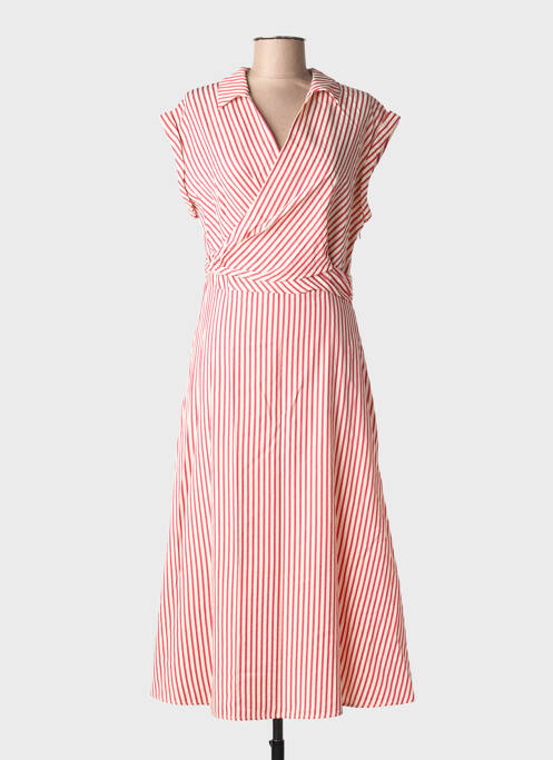 Rochie midi țesătură crep mâneci scurte roșu SALSA femme
