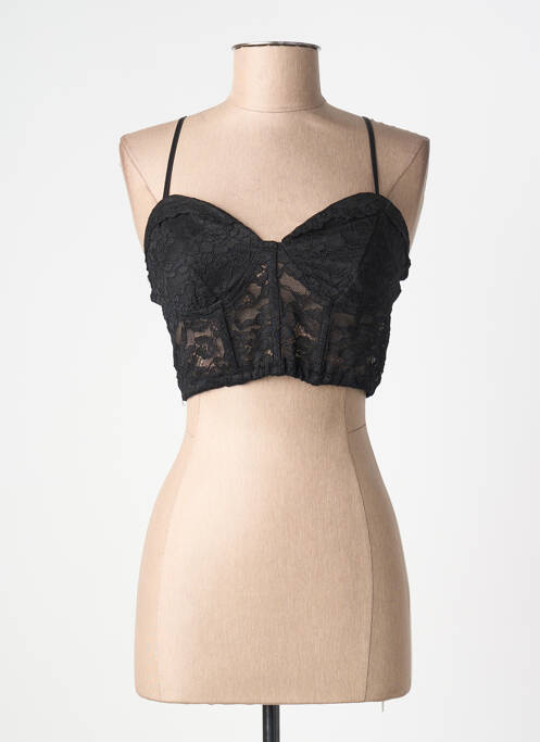 Top mâneci cu bretele ajustabile bretele subțiri negru LILI SIDONIO femme