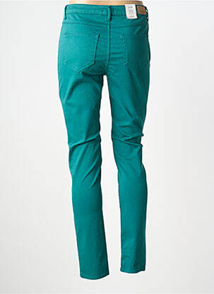 Pantalon slim țesătură poplin mărime normală verde KANOPE femeie