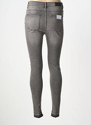 Blugi skinny efect uzat decolorat talie înaltă gri DONA LISA femeie