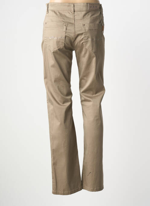 Pantalon slim țesătură poplin mărime normală maro SWALLOW femme