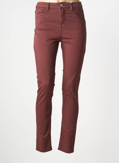 Blugi cu croială slim elasticitate talie înaltă maro KANOPE femme