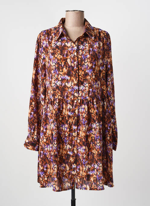 Rochie scurtă mâneci lungi mâneci lungi maro SARAH JOHN femme