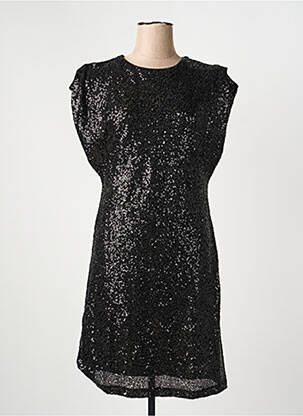 Rochie midi mâneci scurte mâneci scurte negru ICHI femeie