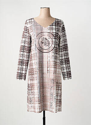 Rochie scurtă mâneci lungi mâneci lungi maro TUZZI femeie