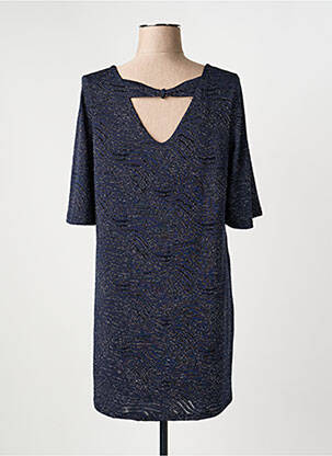 Rochie scurtă mâneci 3/4 mâneci 3/4 albastru HALOGENE femeie