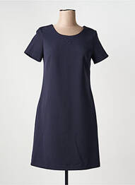 Rochie scurtă închidere cu fermoar la spate mâneci scurte albastru HIPPOCAMPE femme