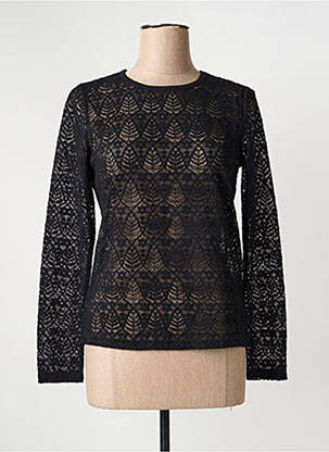 Top croială cambrată mâneci lungi negru JENSEN femeie
