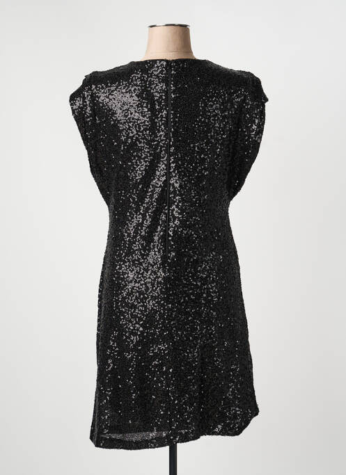 Rochie midi închidere cu fermoar la spate mâneci scurte negru ICHI femme