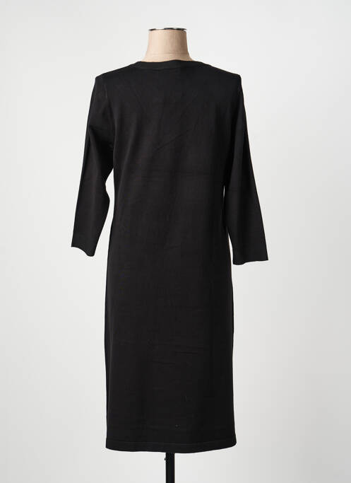 Rochie midi mâneci 3/4 mâneci 3/4 negru SIGNATURE femme