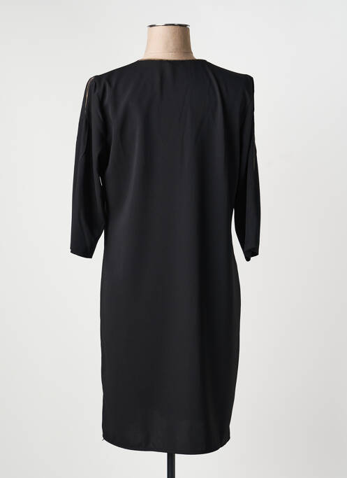 Rochie scurtă mâneci 3/4 mâneci 3/4 negru HALOGENE femme