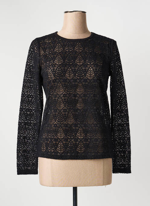 Top croială cambrată mâneci lungi negru JENSEN femme
