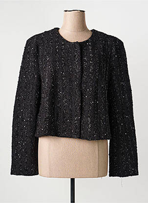 Jachete elegante guler rotund negru ICHI femeie