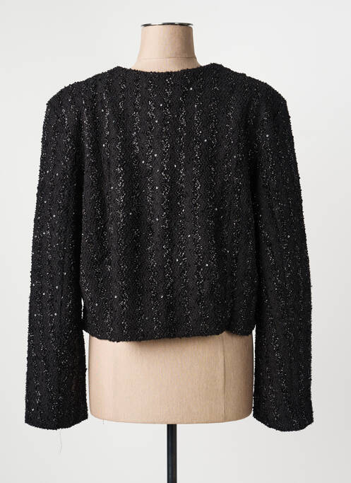 Jachete elegante guler rotund negru ICHI femme