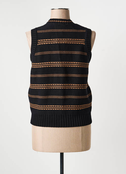 Vestă fără mâneci imprimeu dungi negru MARBLE femme