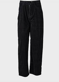 Pantalon drept țesătură catifea mărime normală negru ICJHI bărbat