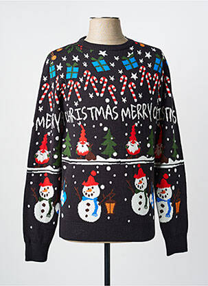 Pulover țesătură jacquard mâneci lungi negru BLEND homme