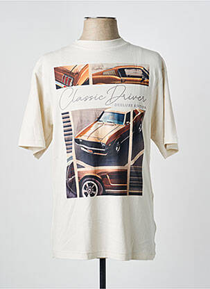 Tricou elasticitate mâneci scurte bej DEELUXE homme