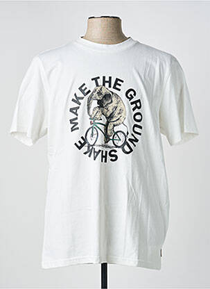 Tricou elasticitate mâneci scurte alb BLEND homme