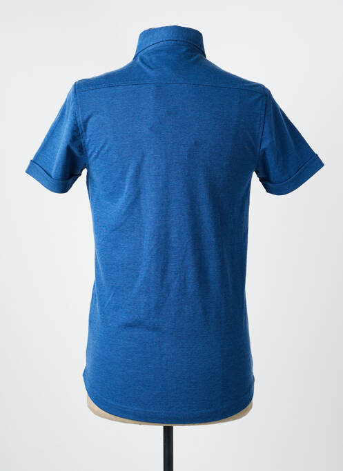 Cămașă cu mâneci scurte croială cambrată albastru DELAHAYE homme