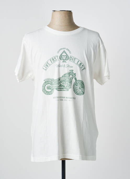 Tricou elasticitate mâneci scurte bej DEELUXE homme