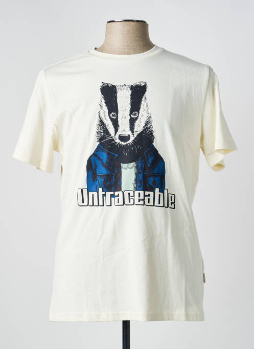 Tricou elasticitate mâneci scurte bej BLEND homme