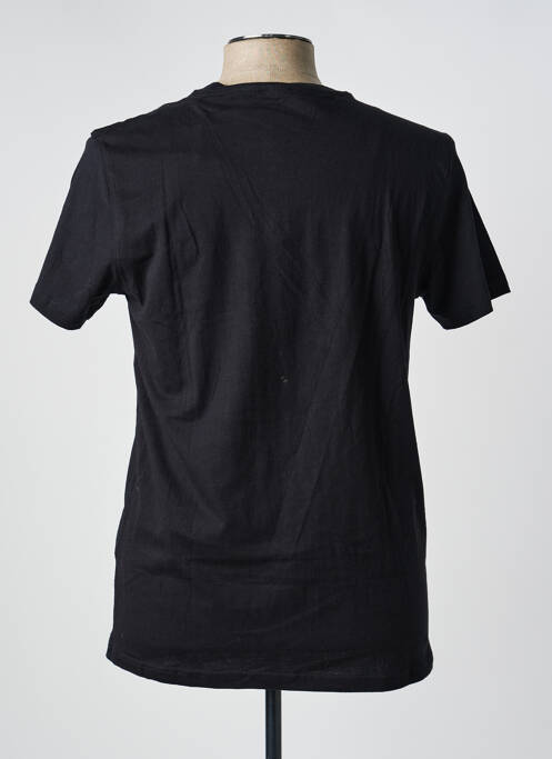 Tricou croială cambrată mâneci scurte negru DEELUXE homme