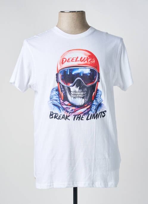 Tricou croială cambrată mâneci scurte alb DEELUXE homme