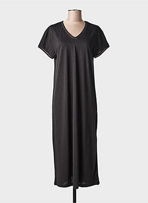 Rochie lungă mâneci scurte mâneci scurte negru DEELUXE femeie