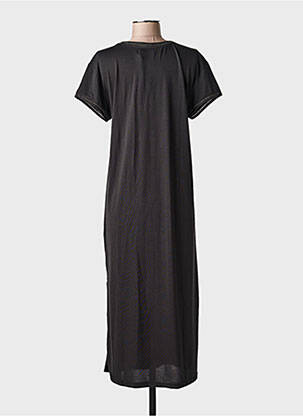 Rochie lungă mâneci scurte mâneci scurte negru DEELUXE femeie