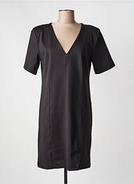 Rochie scurtă închidere cu fermoar la spate mâneci scurte negru ICHI femme