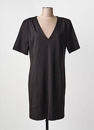 Rochie midi închidere cu fermoar la spate mâneci scurte negru ICHI femme