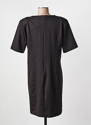 Rochie midi închidere cu fermoar la spate mâneci scurte negru ICHI femeie