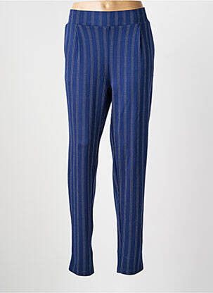 Pantalon slim talie înaltă talie înaltă albastru ICHI femeie