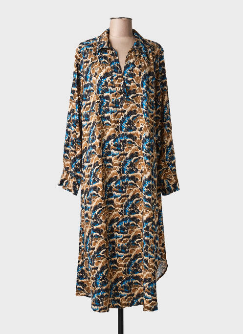 Rochie lungă mâneci lungi mâneci lungi maro LOLA ESPELETA femme
