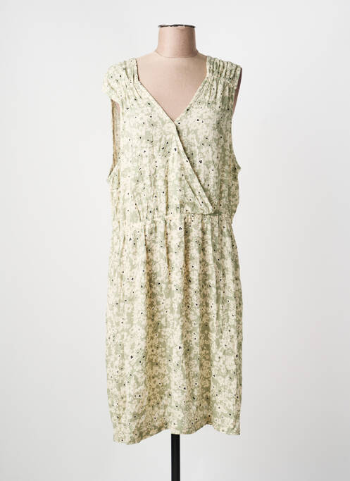 Rochie midi croială fluidă fără mâneci verde ICHI femme