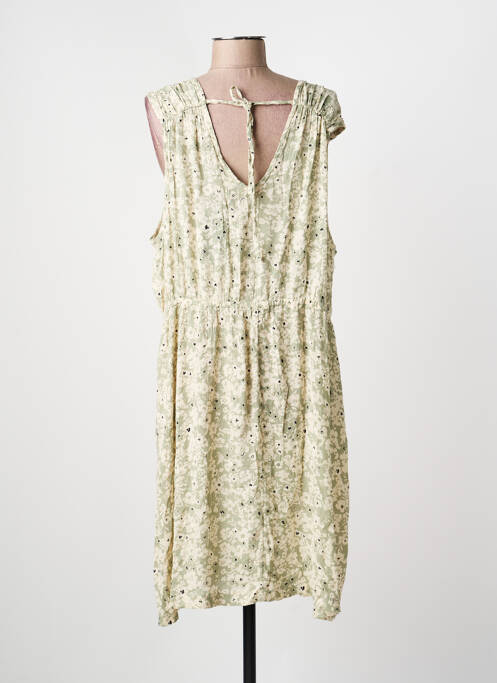 Rochie midi croială fluidă fără mâneci verde ICHI femme