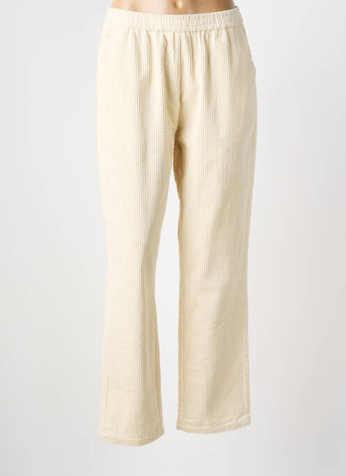Pantalon drept elasticitate mărime normală bej DEELUXE femme